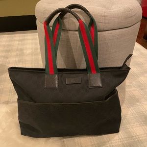 Gucci Black Canvas Tote ❤️